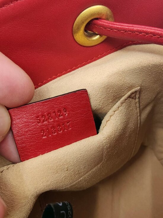 Gucci GG Marmont Matelasse Chevron Mini Backpack Red Calfskin Like New main image 5